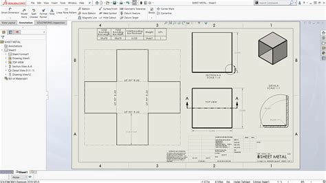 sheet metal box solidworks|sheet metal thickness in solidworks.